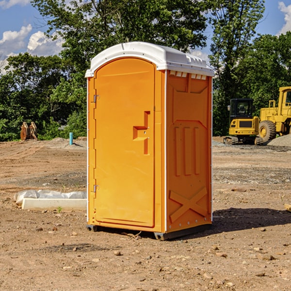 how often are the portable restrooms cleaned and serviced during a rental period in Deerfield Street New Jersey